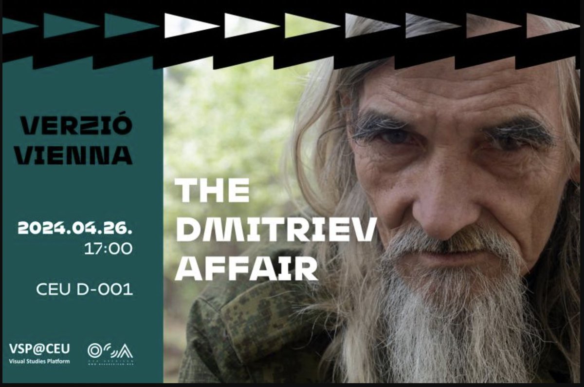 A screening of 'The Dmitriev Affair' by Jessica Gorter is happening tomorrow at the 2nd Verzió Vienna Film Festival. Vienna Campus Quellenstrasse 51 Room: D-001 Buy your tickets and reserve your spot here: events.ceu.edu/2024-04-26/2nd…