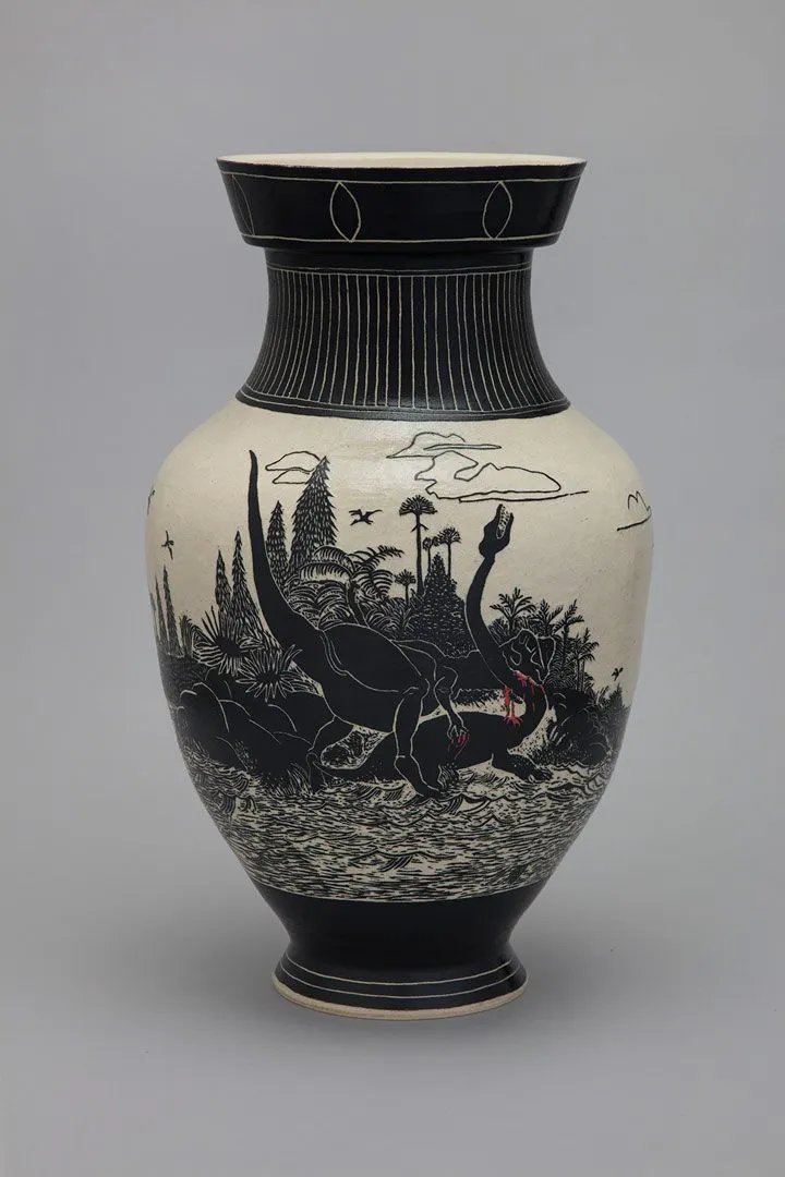#ceramics #artistoftheday #dinosaurs 
Shio Kusaka, b. 1972 - Japan
Dinosaur #, 2014