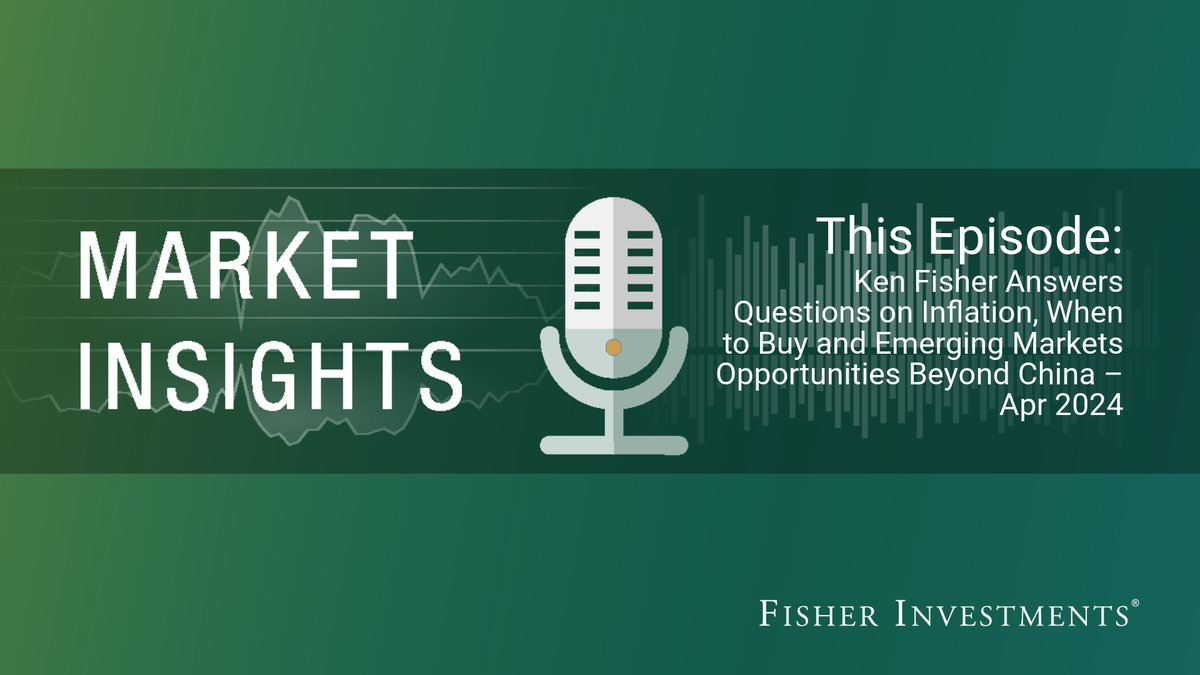 How should you approach investing in emerging markets? Ken Fisher shares his thoughts in the latest Market Insights podcast. bit.ly/49TqKsQ