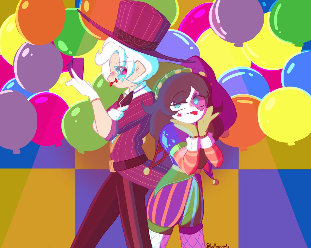 balloonnarts's tweet photo. lots and lots of stripes 
#digitalart #digitalartwork #Clown #Jester https://t.co/e8ofjKPVeX