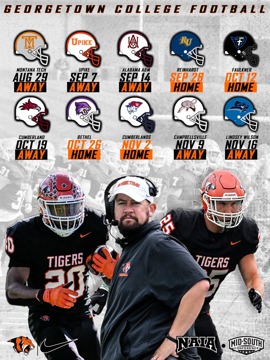 🏈𝟐𝟎𝟐𝟒 𝐅𝐎𝐎𝐓𝐁𝐀𝐋𝐋 𝐒𝐂𝐇𝐄𝐃𝐔𝐋𝐄🏈 We are excited to play the toughest schedule in NAIA‼️🐅 #TigerPride🐅 | #1and0