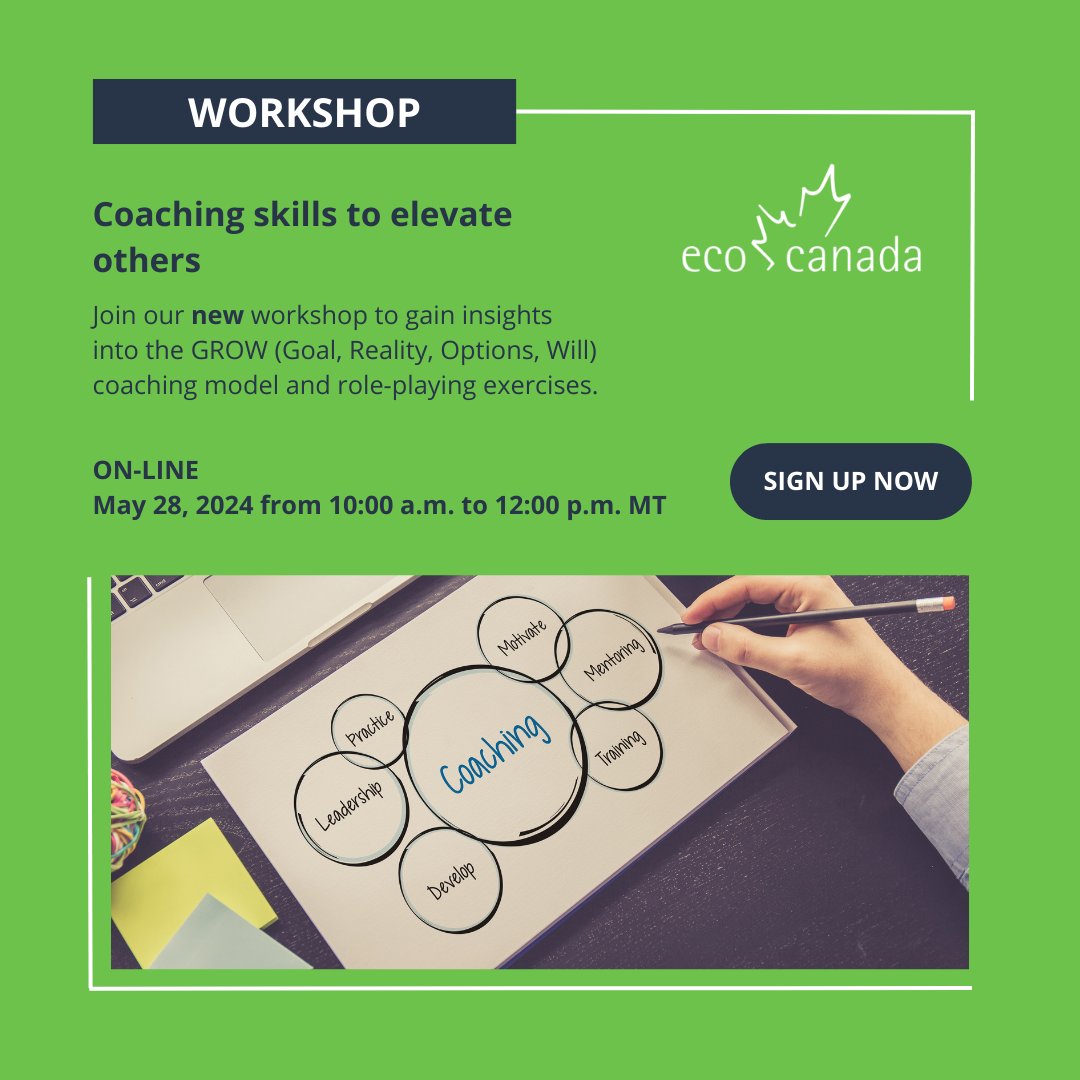 ecocanada's tweet photo. Our online course, 'Effective Coaching Skills to Bring Out the Best in Others', offers a comprehensive course into the art and science of coaching. #ProfessionalGrowth #EcoTraining
https://t.co/d7OPDdWSug https://t.co/rsjkMTcexR