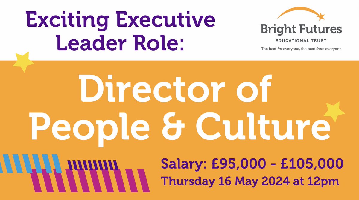 Join our Executive Team at Bright Futures and take on an exciting leadership role. ⭐Click the link to view our candidate pack and to apply: mynewterm.com/jobs/868682623… #WeAreBrightFutures #LeadershipOpportunity