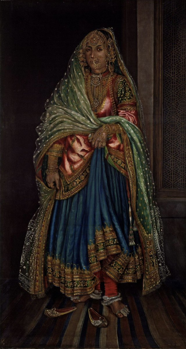 Native Lady of Umritsur, oil on canvas, circa 1880s, by Horace Van Ruith, Amritsar, Panjab.