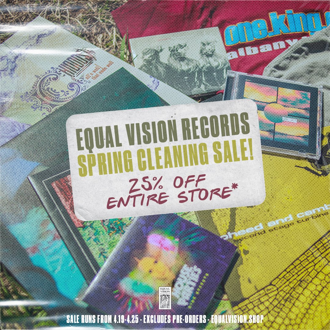 Today is the LAST day of the @equalvision Spring Cleaning Sale! Get some discounted merch, while supplies last: equalvision.com