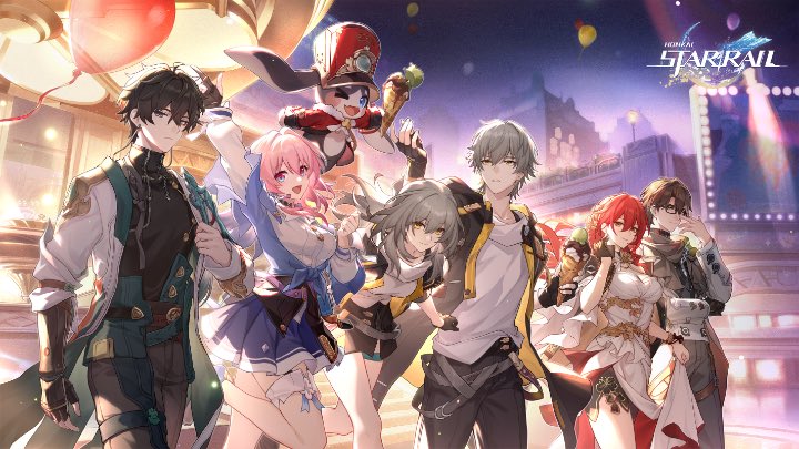 Honkai: Star Rail's First Anniversary Celebratory Art | One-Year Anniversary Since Encountering the Express 'Today, you have to remember to feast upon the most delicious food, laugh the loudest, and have the most fun! Because today is your first anniversary since encountering