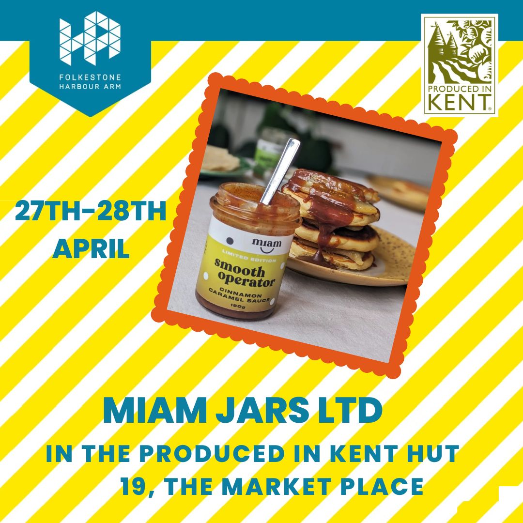 Want something to tantalise your tastebuds then head on down to Hut 19 on the Harbour Arm at Folkestone. @miam.jars Come and say hello and pick up something to put a spring in your step this April!