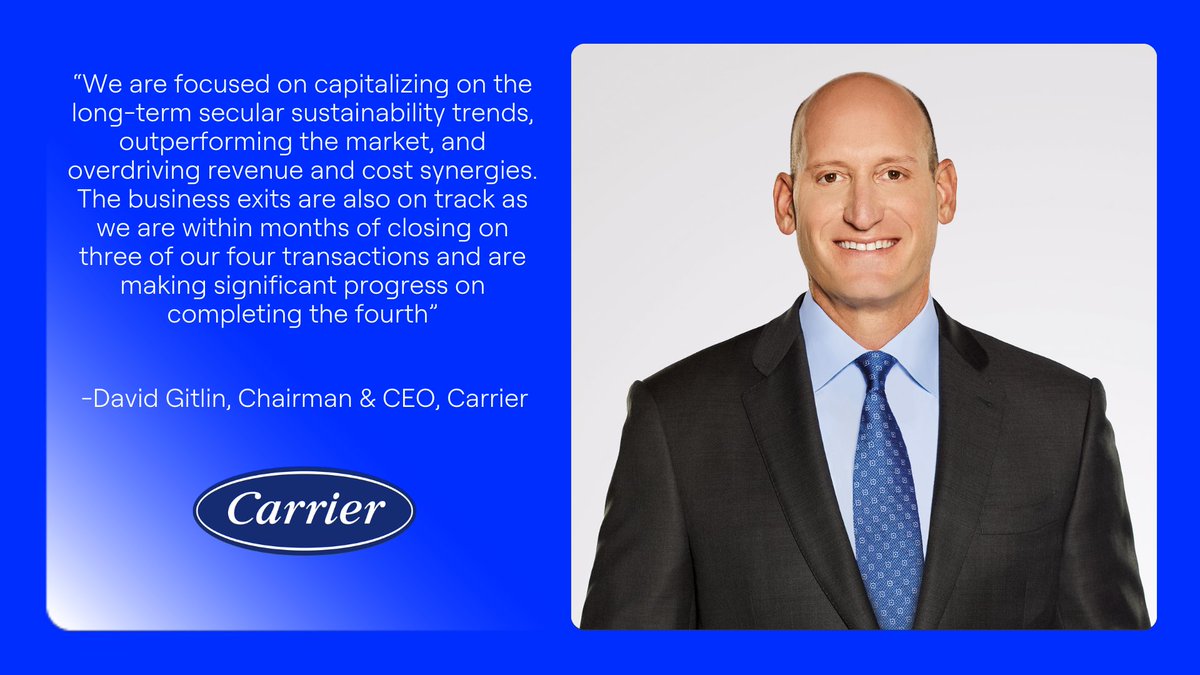 Today we shared our Q1 #earnings results. Here’s Chairman & CEO David Gitlin’s take on our first quarter performance. $CARR