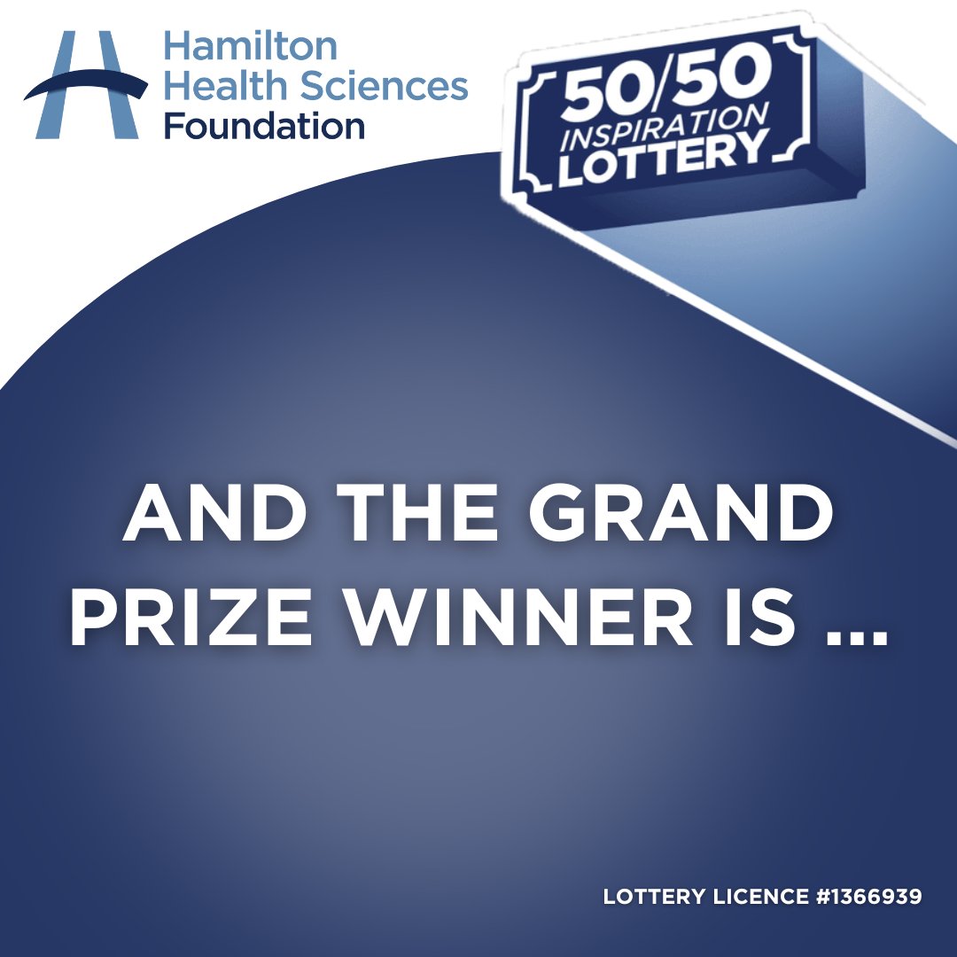 🎉 Big congrats to Joan B. from Dundas (Ticket #: 99020133044) for winning our March/April 2024 50/50 Inspiration Lottery, with a grand prize of $57,025! Thanks to all who supported @HamHealthSci. The next draw is September 2024. Sign up for updates: 5050inspirationlottery.ca 🙌