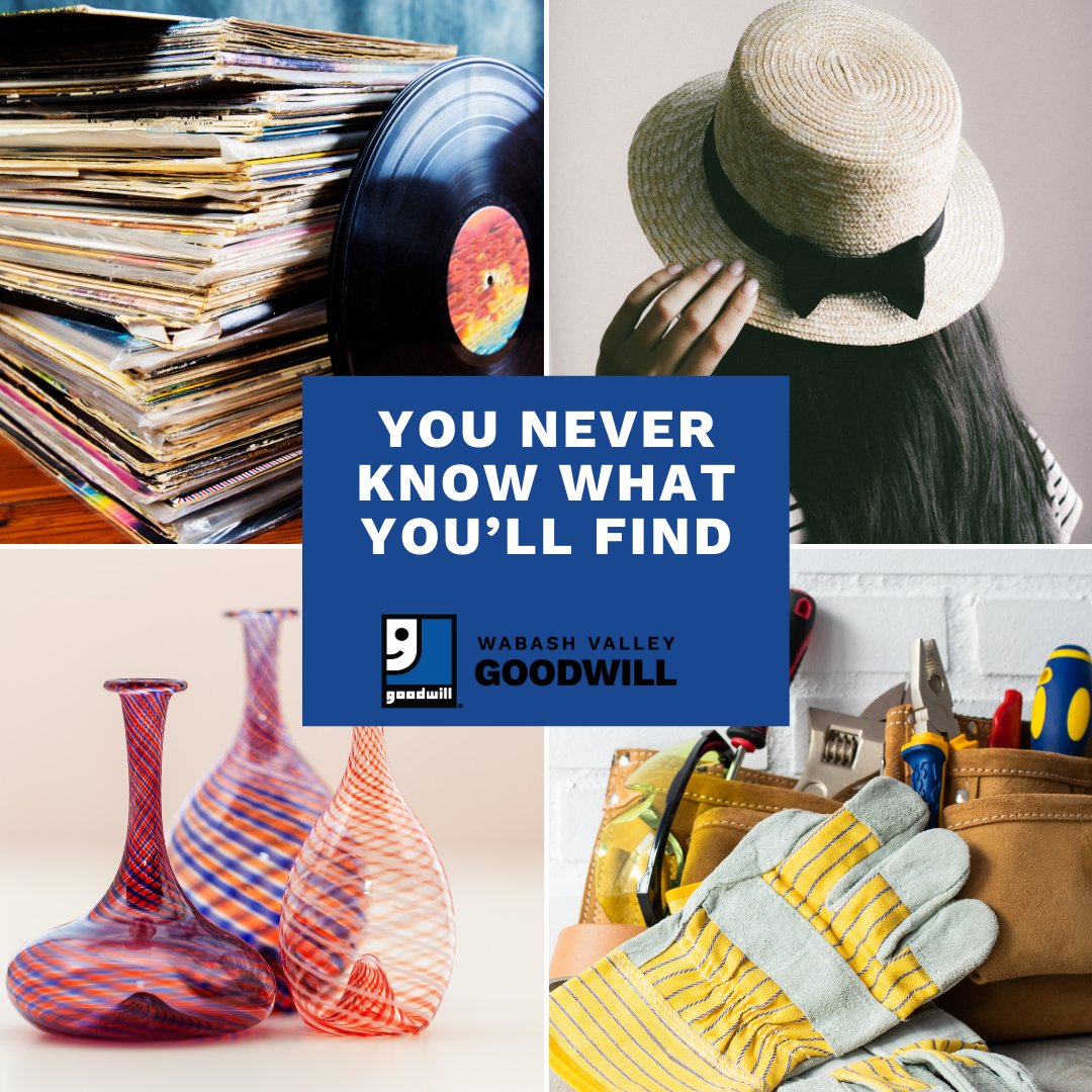 The thrill of exploring a thrift store is like embarking on a treasure hunt. Shop at your local Wabash Valley Goodwill and find a hidden gem. #ThriftStore #GoodwillGoodDeal