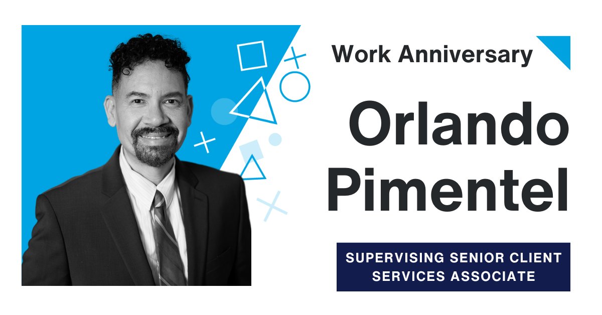 Please join us in celebrating a special #WorkAnniversary. Orlando Pimentel, our Supervising Senior Client Services Associate, has been with us for two years! We're so grateful for everything Orlando contributes to the Trusaic team! #EmployeeAppreciation