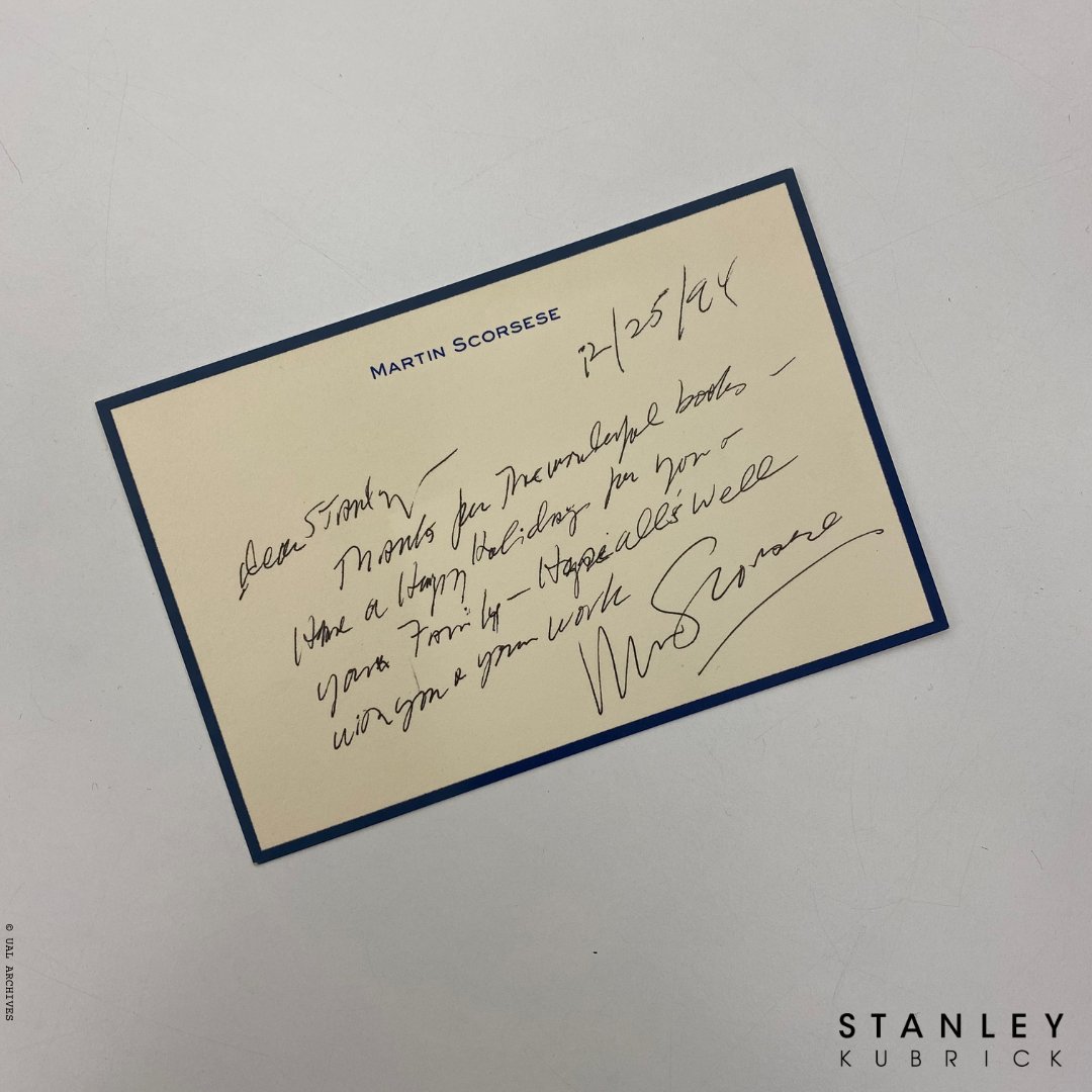A thank you from one great to another this #ThankYouThursday. Scorsese thanks Stanley for sending him books.