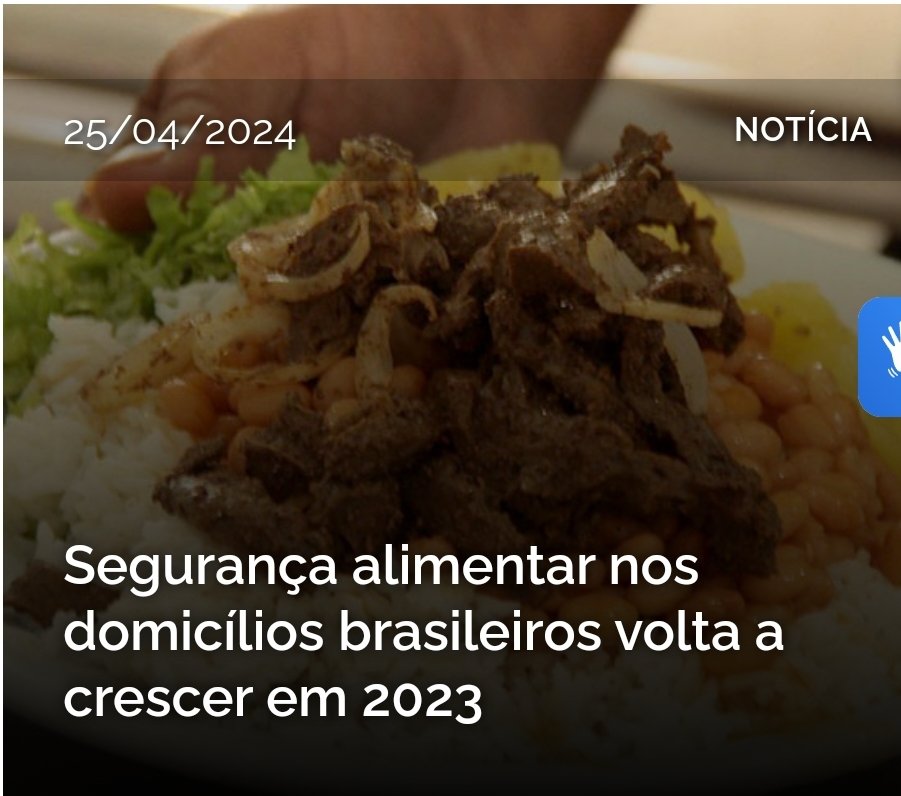 Fizemos parceria com o @ibgecomunica logo no 1° sem. de 23, para garantir a mensuração da segurança alimentar anualmente na Pnad. Hoje, celebramos o segundo melhor dado de segurança alimentar da série captada pelo IBGE. Ainda falta muito e vamos avançar. Mas a direção está certa!