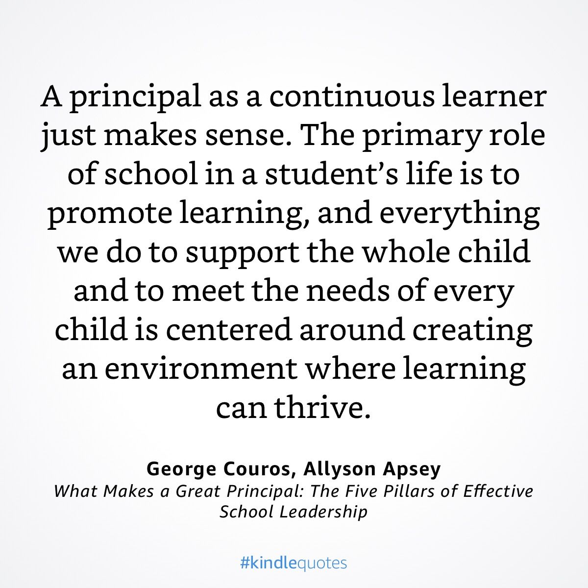 Creating a community where all learners (that includes the adults! ) can thrive is crucial for school administration. Love this quote from my co-author @AllysonApsey in #WhatMakesAGreatPrincipal. Check out the book here --> buff.ly/4db67LF