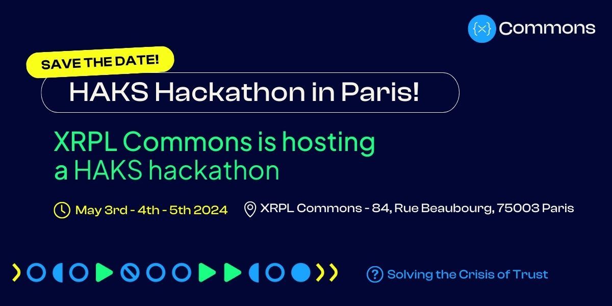 xrpl_commons's tweet photo. 📢 Join us next weekend! HAKS Hackathon at XRPL Commons in Paris 🇫🇷 Dive into the XRP Ledger universe and generative AI.👩🎓 Student-led Web3 & Blockchain hackathon by TélécomSudParis 📅 May 3rd.-5th.
💰 Win €7500! Register here: https://t.co/GXjfTpN4EB
#HAKS #XRPL #hackathon https://t.co/z79h9sf0cK