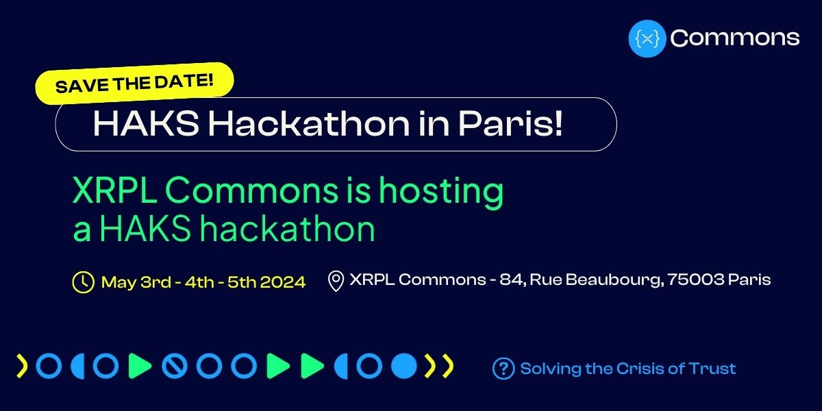 📢 Join us next weekend! HAKS Hackathon at XRPL Commons in Paris 🇫🇷 Dive into the XRP Ledger universe and generative AI.👩‍🎓 Student-led Web3 & Blockchain hackathon by TélécomSudParis 📅 May 3rd.-5th. 💰 Win €7500! Register here: lnkd.in/eFawPX9J #HAKS #XRPL #hackathon