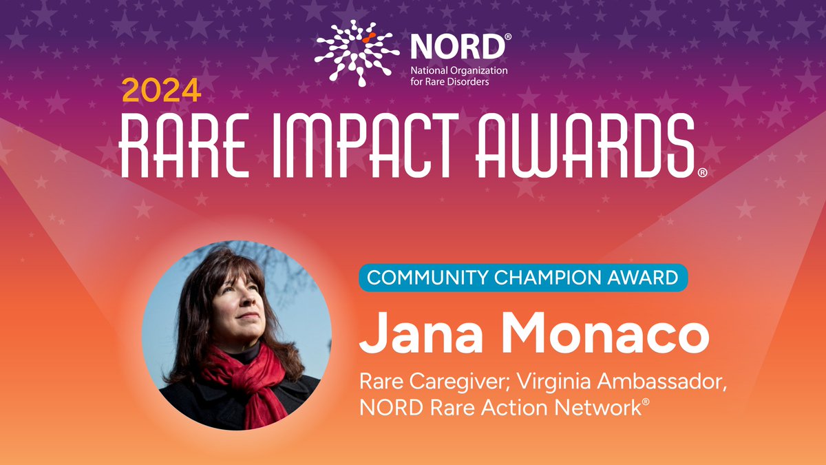 Today on #NationalDNADay, we are spotlighting Jana Monaco, one of this year's NORD #RareImpactAwards Honorees whose family's story is profoundly impacted by DNA. 🧵