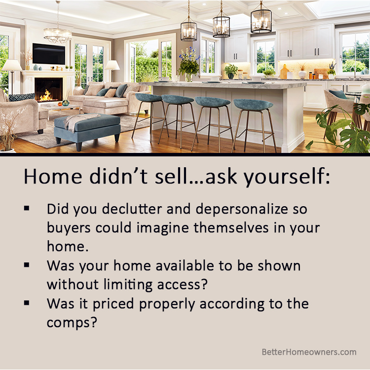 You need facts as to why your home didn't sell and a plan that will get it sold this time....Learn more at bh-url.com/oUlAl3Pe #FairhopeHomes #FairhopeRealEstate #EasternShoreHomes #MobileHomes #BeachCondos #DaphneHomes #SpanishFortHomes