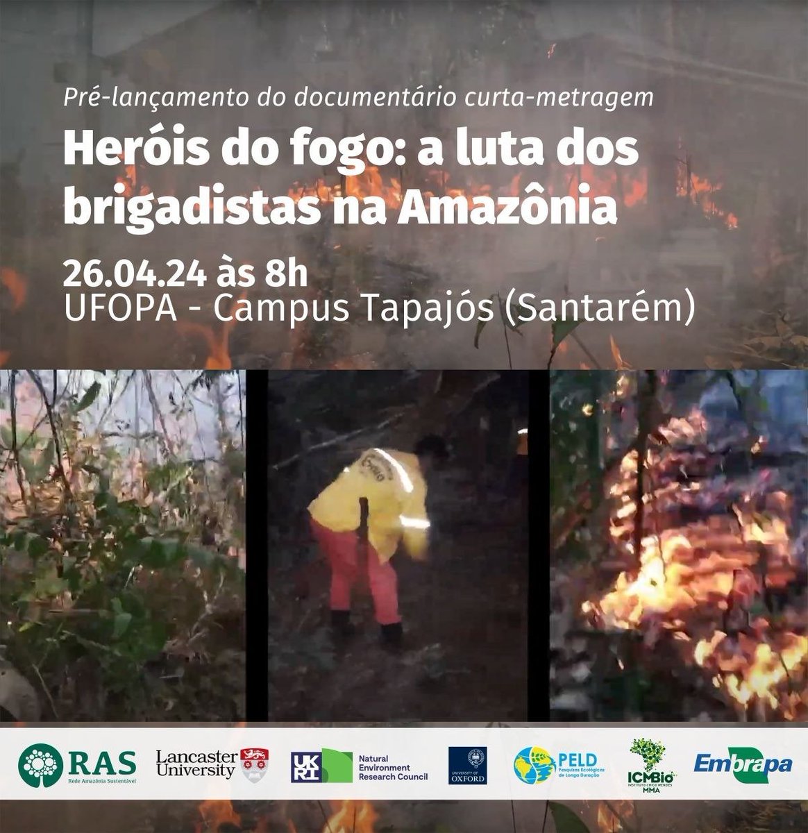 RAS lança o documentário “Heróis do Fogo”, testemunhe a batalha diária dos brigadistas contra as chamas que devoram a FLONA Tapajós