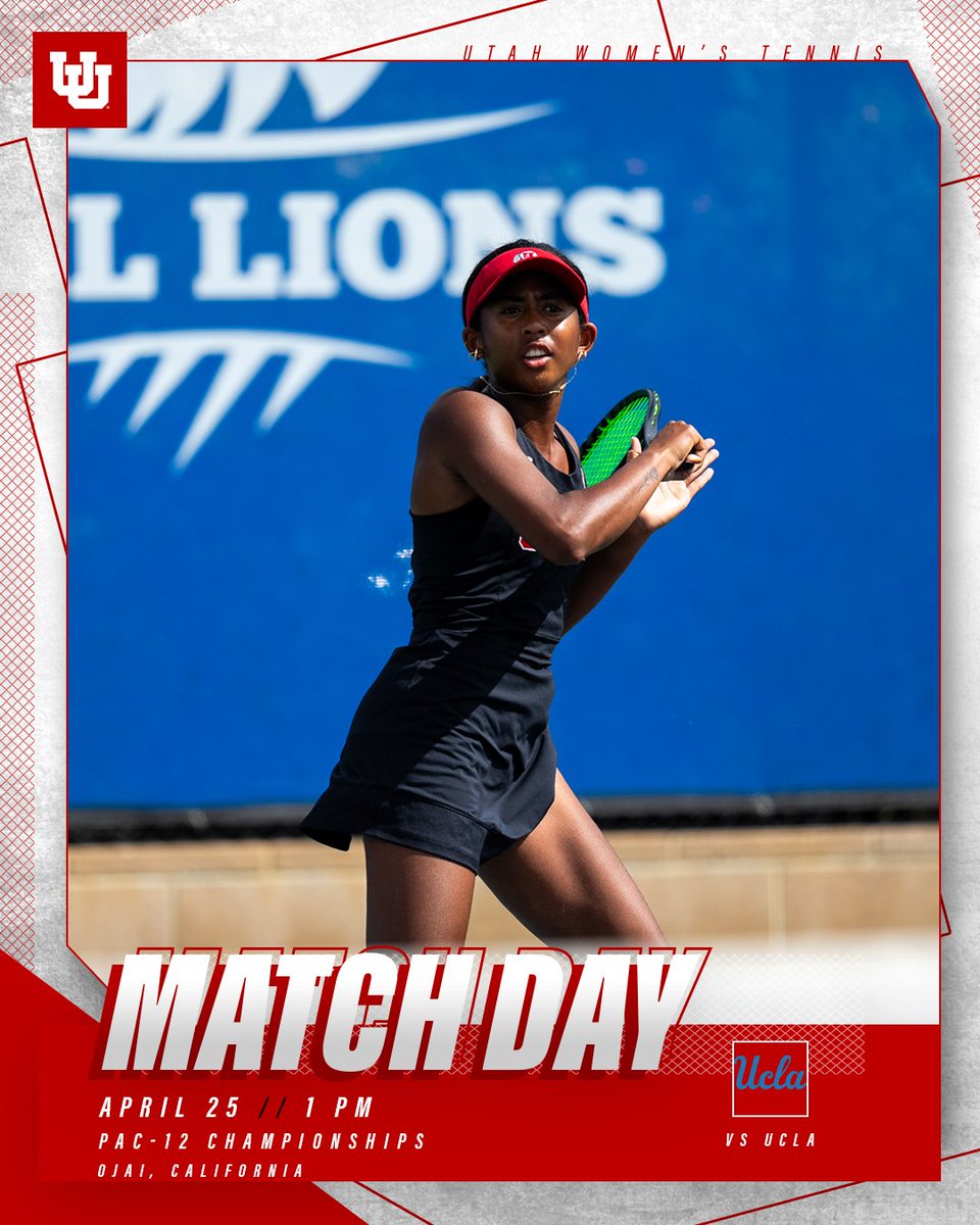 ⚫️🔴 MATCH DAY🔴⚫️ 🎾Pac-12 Quarterfinals 🆚 UCLA ⏰ 1 PM (MT) 📍 Ojai, Calif. 📊bit.ly/4deX0cN #GoUtes