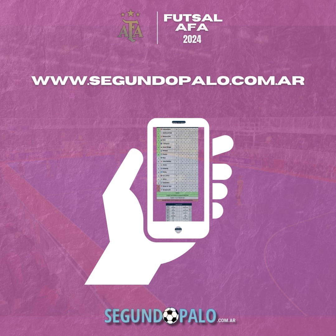 #FutsalFemenino

✍️ ¡Anotá!

📋 Así se juega la #Fecha6 de la #PrimeraB 

🔗 Presentado por Julmar SRL.

👉 Toda la info: segundopalo.com.ar