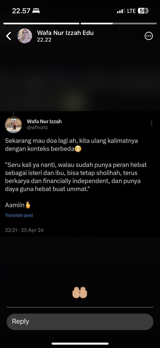 fkliesa's tweet photo. Jadi aku seketika tergugah hatinya pas ngeliat temenku ngepost di wa story seperti ini, so aku decide untuk melakukan affirmasi jg ke diriku sendiri &amp; belajar percaya apapun pasti akan terwujud jika itu hal yg baik apalagi selalu libatin Allah dlm segala sesuatunya🫶🏻 insyaallah https://t.co/ru3iTysl1V
