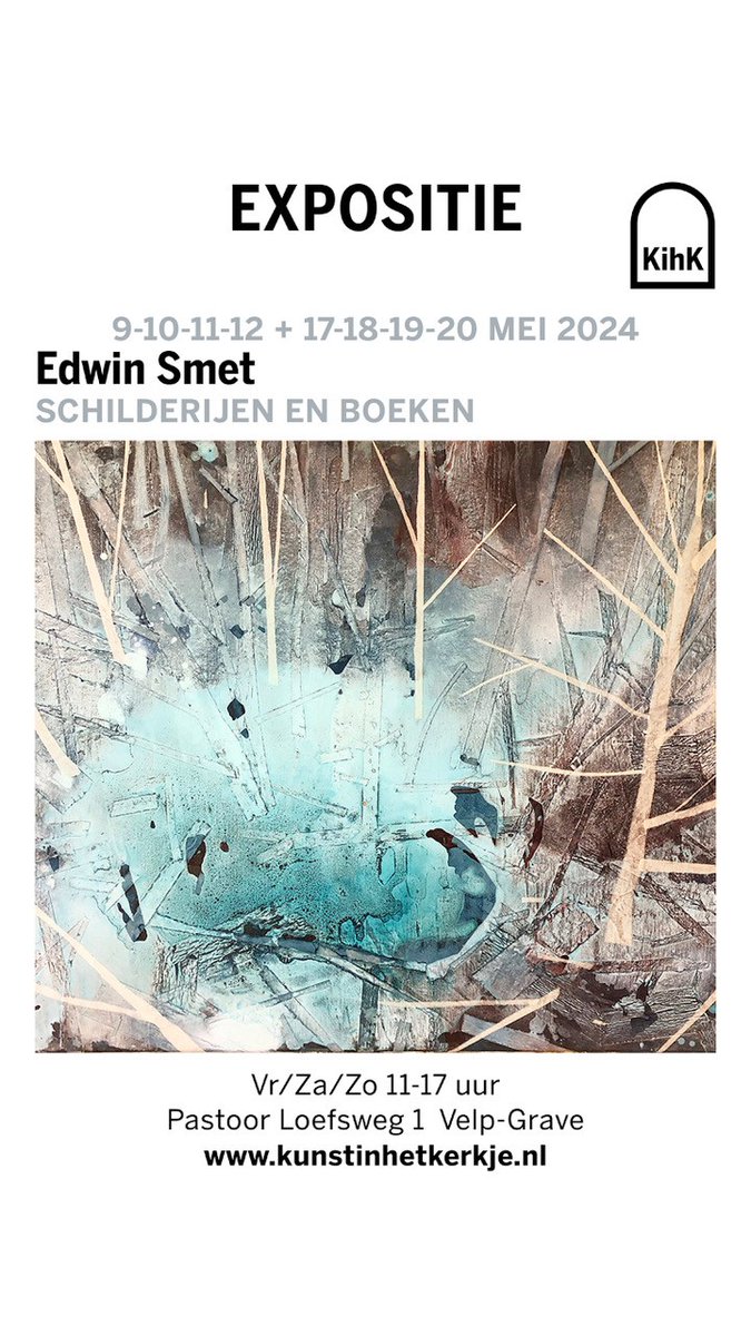 Expo 2024 mei - Expositie schilderijen en boeken van Edwin Smet - KihK (kunstinhetkerkje.nl)