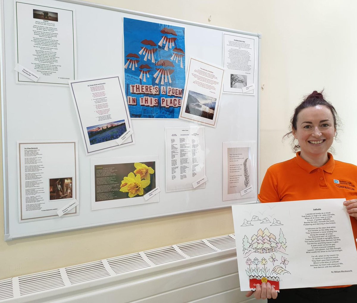 clairebond93's tweet photo. Robinson Memorial Hospital participated in #poetryday2024. Patients and staff thoroughly enjoyed reading, creating, and listening to poetry this week - what a great team 🌟 @NHSCTrust @mathews_orla @fannin_shauna @EDillon91 @ashleyramsay50 https://t.co/2gtOjdtn1S