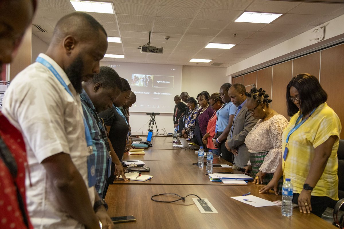 @unwomenng observed a moment of silence in honor of Ms. Zebib Kavuma, ESARO Deputy Regional Director, a steadfast advocate for gender equality & women’s empowerment in Africa, during the @unwomenafrica R.D meeting with staff at the Nigeria CO. May her soul Rest in peace. 🕊️