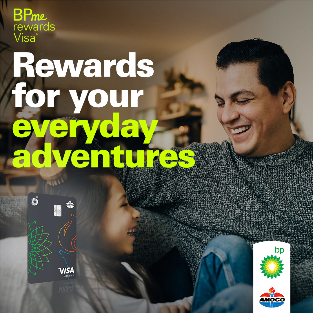 Wherever your next trip is headed, the BPme Rewards Visa card could help you earn and save with daily rewards like cash back, gift cards to your favorite places, and 30¢ off per gallon for 60 days after account opening. Find out more: on.bp.com/3nTbYgh