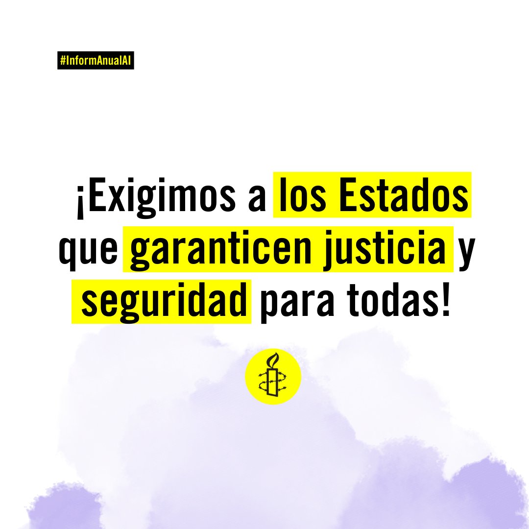 amnistiamexico's tweet photo. ¡Es hora de actuar por los derechos de las mujeres y niñas! 👩🏻‍🦱👵🏽👩🏽🧑🏼👩🏼‍🦰🧒🏿👧🏻👶🏾 Exigimos a los Estados que garanticen justicia y seguridad para todas. ✊🏽

¿Quieres conocer más? Descarga nuestro #InformeAnualAI: https://t.co/nwgfIwrU8t https://t.co/R6I5FEYOI0