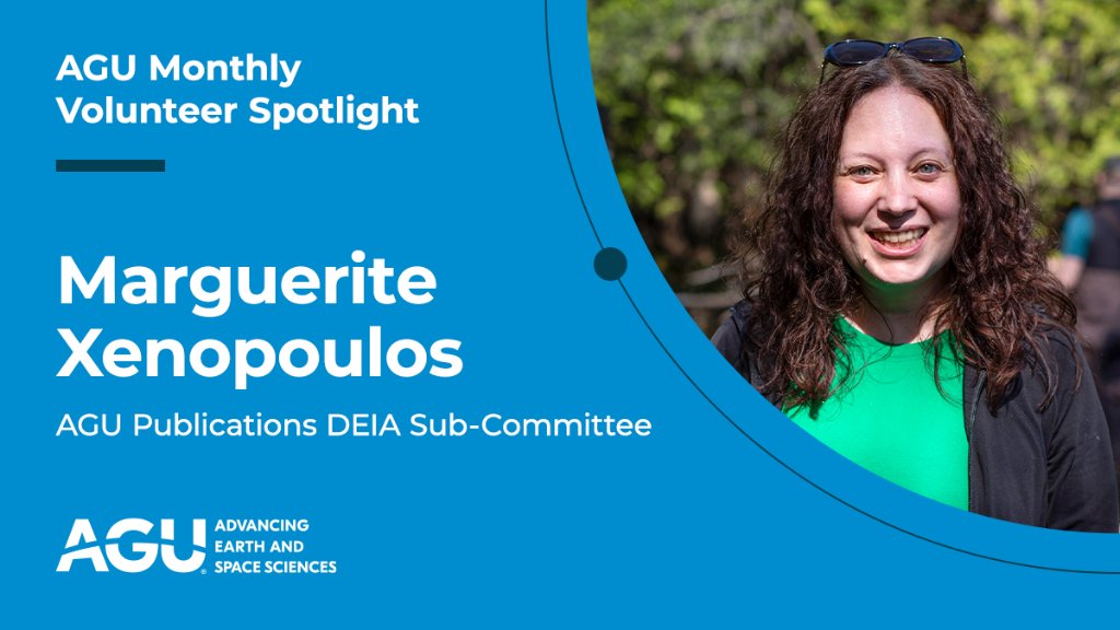 AGU is dedicated to driven people who power science & advance our global community mission. AGU kicks off “AGU Monthly Volunteer Spotlight” campaign and thanks Marguerite Xenopoulos for her contributions to AGU’s Publications DEIA Sub-Committee. LEARN 👉 lite.spr.ly/6001AfZ