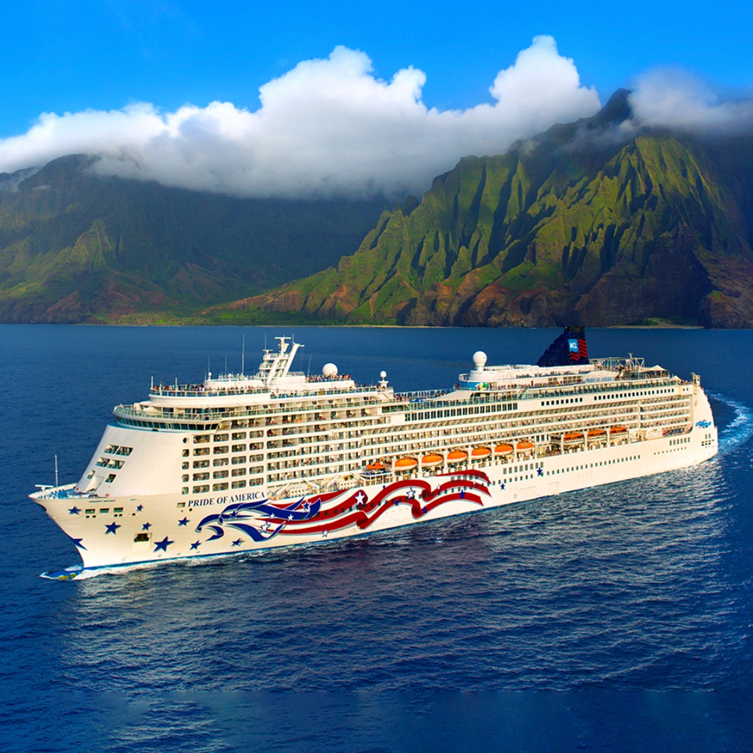 No one does Hawaii like this girl 😎 She's the only U.S.-flagged cruise ship that sails year-round from Honolulu, offering an unbeatable experience in the stunning Hawaiian islands. Get to know #PrideofAmerica here: bit.ly/4chjJEL 🚢 #CruiseNorwegian