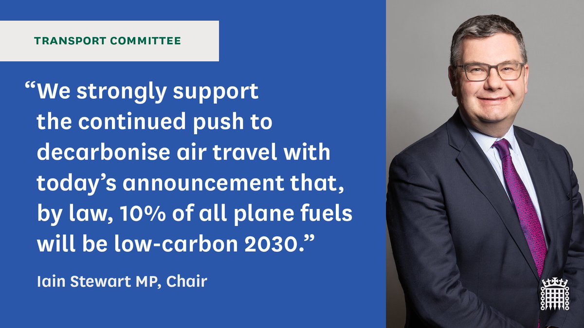 ✈️ We welcome the Govt's announcement on promoting low carbon aviation fuels by 2030, but urge @transportgovuk to crack on with a funding model to support firms that are developing new fuels, giving them momentum and certainty to get new products on stream.