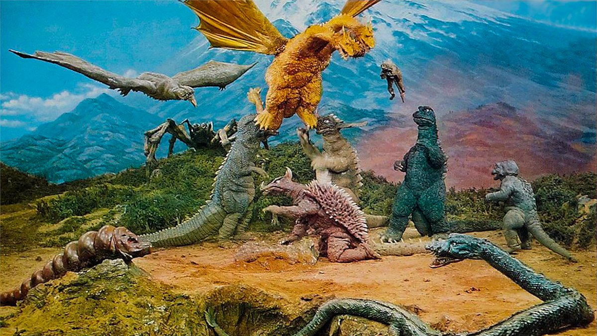 Set in the remote future of 1999, when the people of Earth have achieved world peace by confining destructive creatures to Monsterland (until an alien race intervenes). See #Godzilla, Mothra, Rodan, Ghidorah & more in DESTROY ALL MONSTERS on 1st June! 🎟️ bit.ly/3JxGZkC
