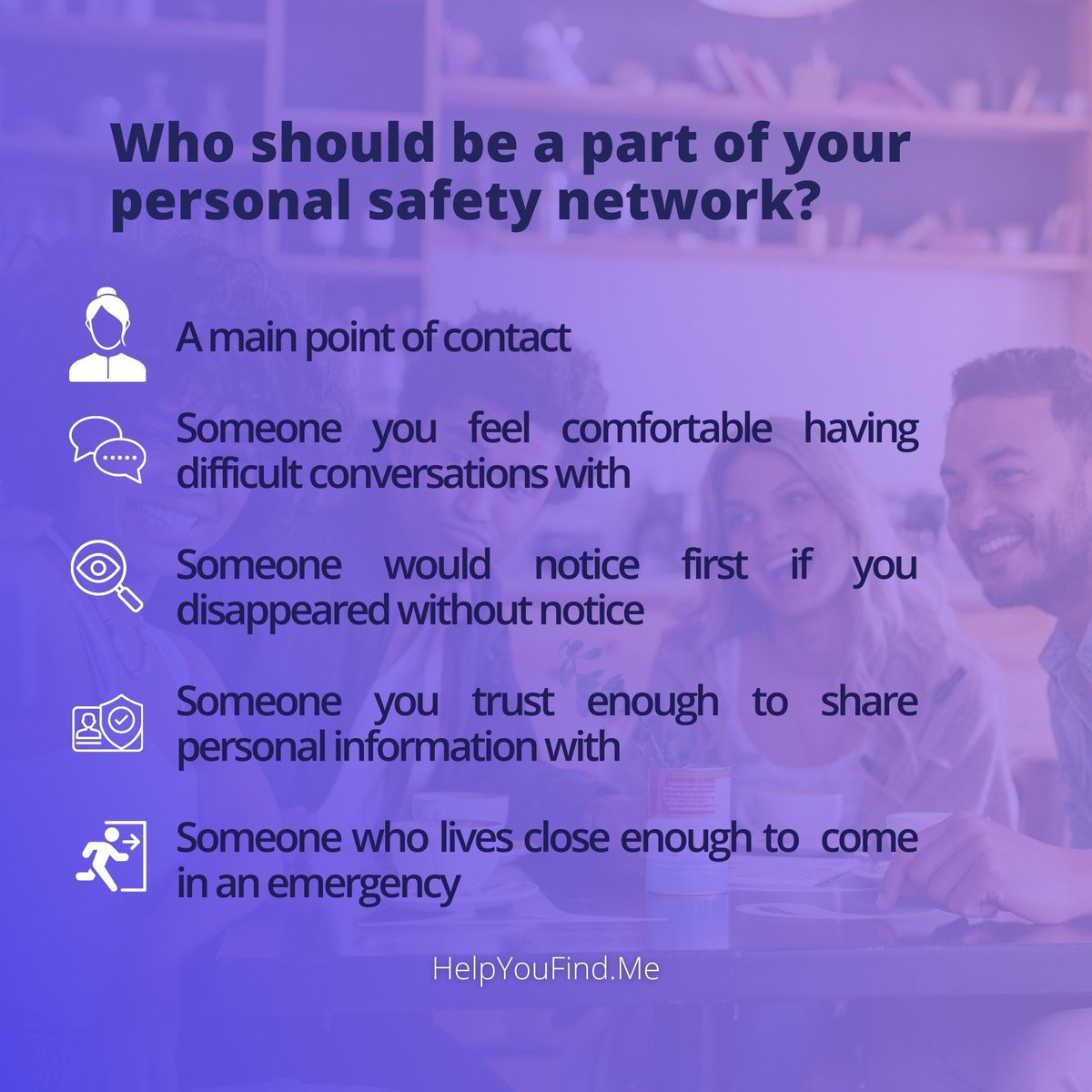 HelpYouFindMe's tweet image. 🤝 When it comes to your personal safety network, choose wisely! 🧑‍🤝‍🧑 Only grant access to your #HelpYouFindMe account to trusted individuals who you know will act responsibly in case of an emergency. ☝️   helpyoufind.me/landing/parent…