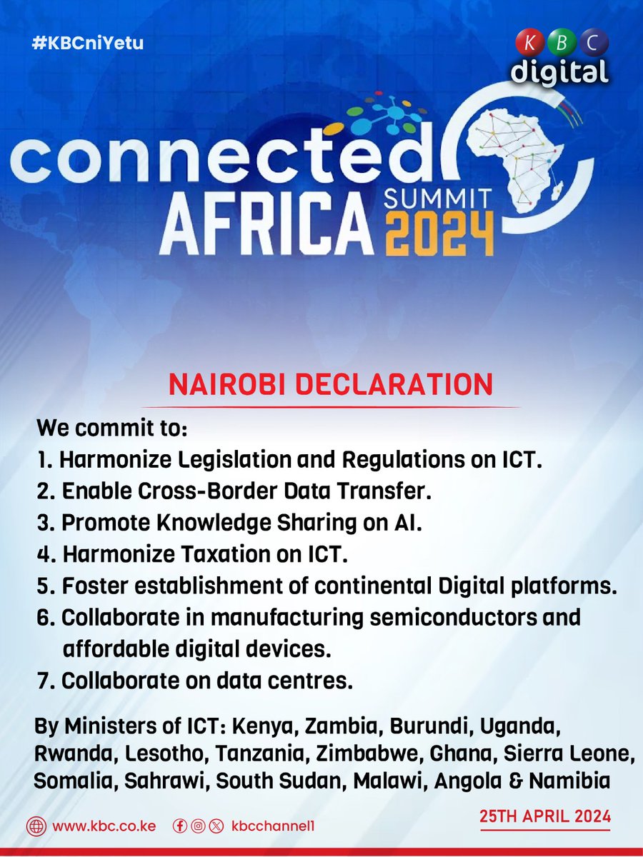 #NairobiDeclaration 
#ConnectedAfricaSummit2024