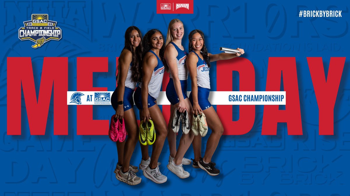 JessupAthletics's tweet photo. 𝐎𝐅𝐅 𝐀𝐍𝐃 𝐑𝐔𝐍𝐍𝐈𝐍𝐆 𝐖𝐈𝐓𝐇 𝐃𝐀𝐘 2️⃣:

🆚 GSAC Championship
📍 Moorpark, CA
🏟️ Griffin Stadium
📊 Check https://t.co/82RjcqjwxU for results and timing
📱 Follow @Jessup_TFXC

#WARR10RS | #BRICKBYBRICK https://t.co/VuYwLnXlmY