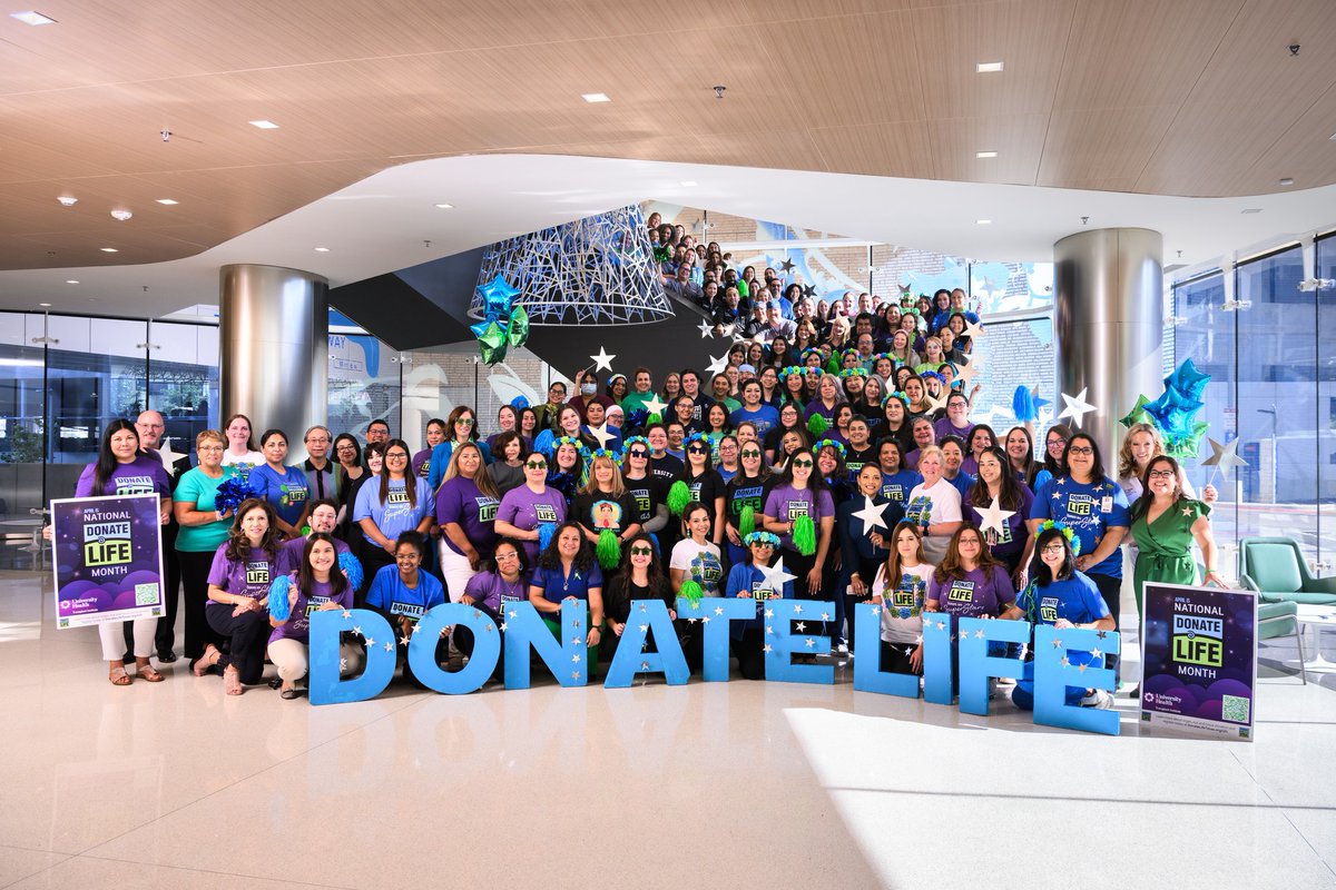 UnivHealthSA's tweet image. #DonateLifeMonth is ending but @UnivTransplant continues to encourage our community to register as #donors &amp;amp; raise awareness about #organdonation - while honoring those who have saved lives through these gifts of life.

Learn more about becoming a donor: DonateLifeTexas.org/Champion4Life