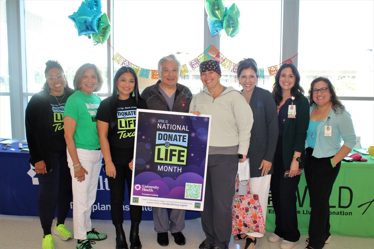 UnivHealthSA's tweet image. #DonateLifeMonth is ending but @UnivTransplant continues to encourage our community to register as #donors &amp;amp; raise awareness about #organdonation - while honoring those who have saved lives through these gifts of life.

Learn more about becoming a donor: DonateLifeTexas.org/Champion4Life
