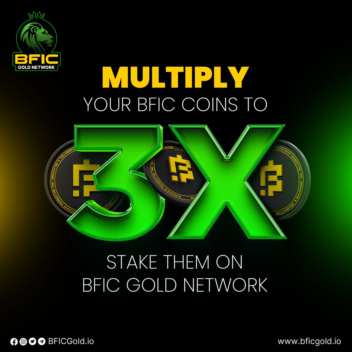 💰 Ready to triple your BFIC coins? 💰 Stake them on the BFIC Gold Network and watch your investment grow! 📈

Don't miss out on this opportunity to multiply your earnings. Stake now and reap the rewards! 💎
.
.
.
#BFIC #BFICGoldNetwork #BFICCoin #BFICCommunity #BFICGold…