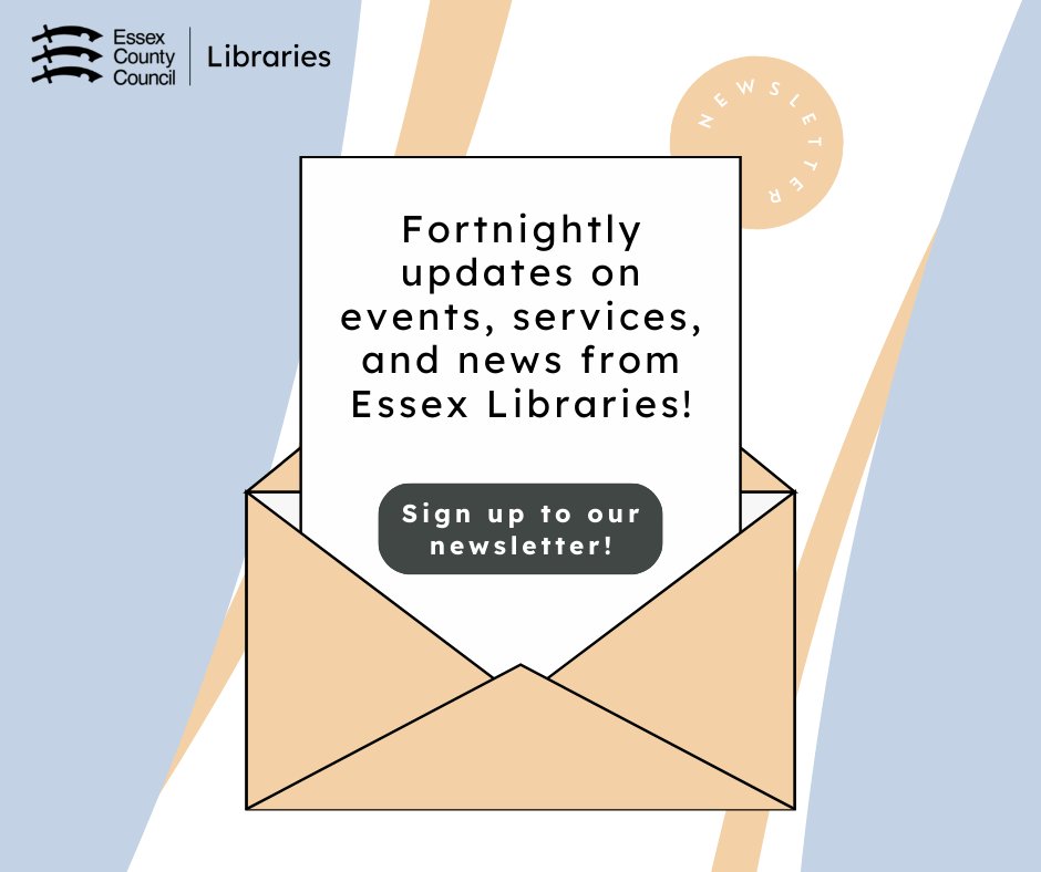 Did you know you can get all our latest news straight to your inbox?📧 Sign up to our newsletter to get all our updates, news, and upcoming events once a fortnight! Sign up by Friday to get our next one!👀 Sign up here and select 'Libraries latest news': pages.news.essex.gov.uk/pages/subscribe