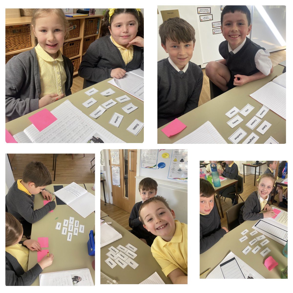 Year3TSP's tweet image. In order to improve our vocabulary, we used a diamond 9 to order synonyms to find the most powerful word to enhance our character description 💎#TSPThinking #TSPReading