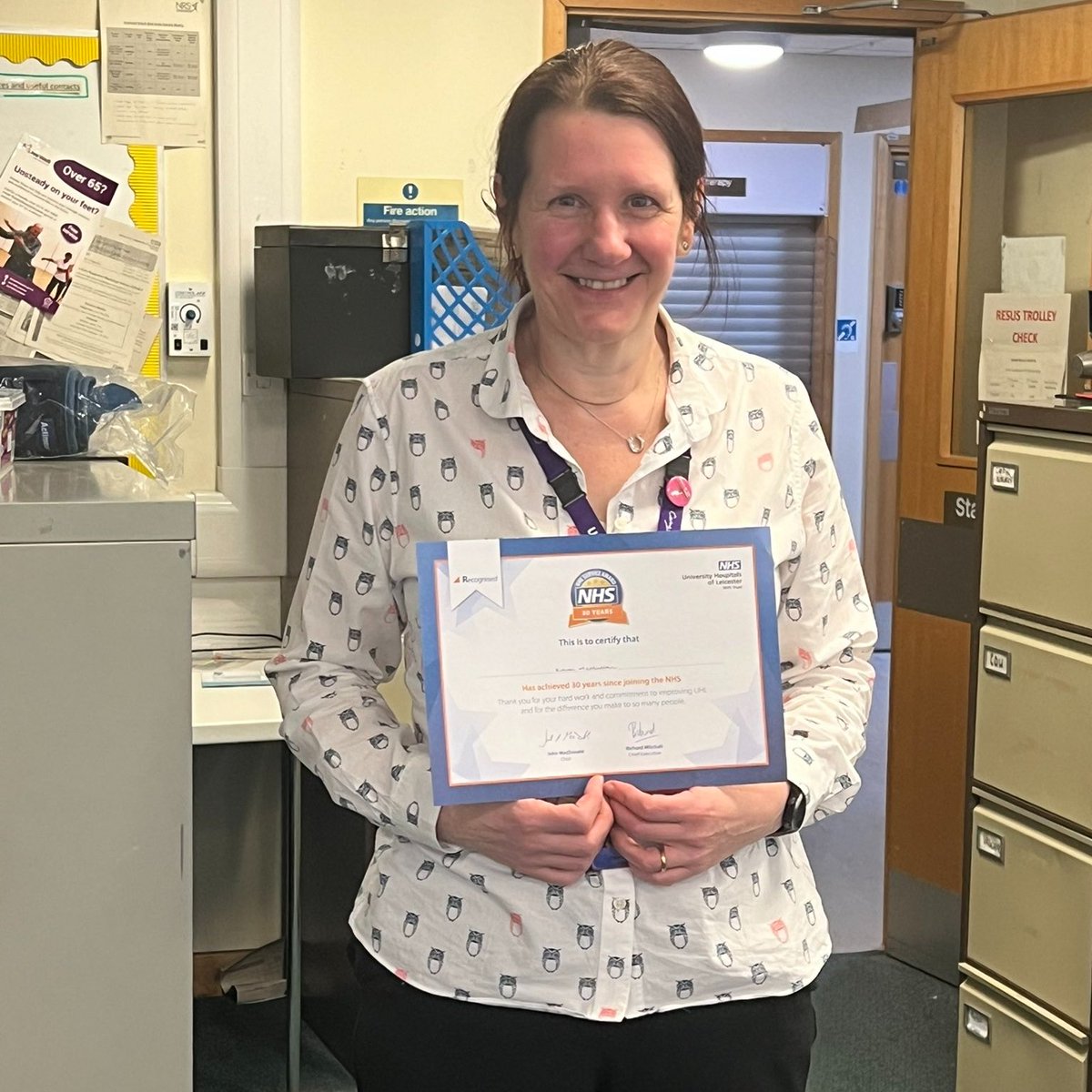 Congratulations to Karen McMullan, Therapy Specialty Lead, who has achieved 30 years’ NHS service. Karen said: 'When I started as a band 2 ‘Occupational Therapist Helper’ I only intended to stay for a year! 30 years on, I have trained and qualified as an Occupational Therapist.'