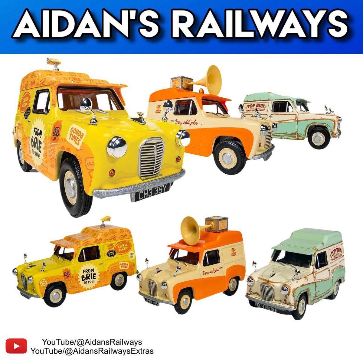 Corgi Wallace & Gromit Austin A35 Van Collection - Cheese Please!, Top Bun, Spick & Spanmobile.
Buy yours here 👉: prf.hn/l/mej8PBL. #ardman #wallaceandgromit #xmas #Christmas #giftsfordad #presents #Santa #ChristmasGiftIdeas