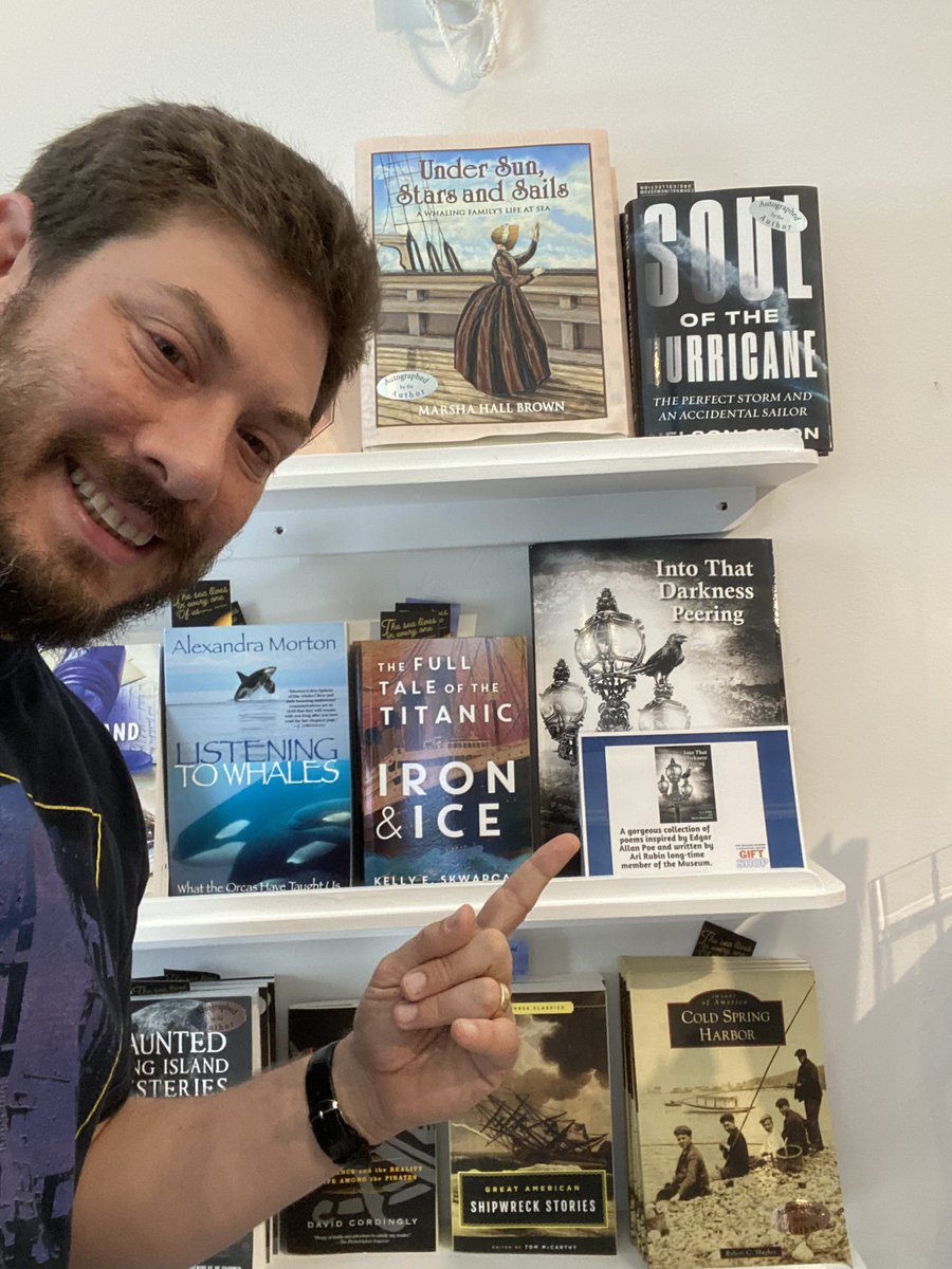 Into That Darkness Peering, by me and @MarikaBrousiano is now available in the @CSHWhaling gift shop. It’s a great little museum. If you happen to be near Cold Spring Harbor, check it out and snag your copy of my award-nominated #gothic #horror collection.