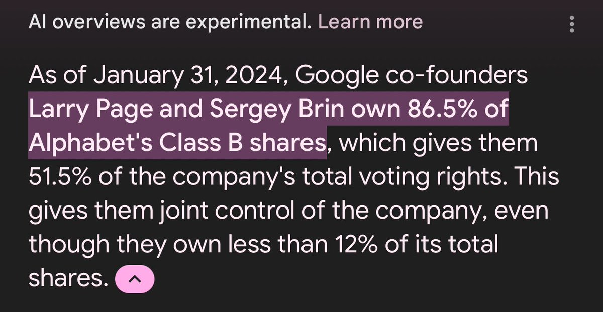 Google’s founders came up with an ownership structure such that they could run the company without being beholden to shareholders. They eventually became rich and delegated the company to a leadership team that optimizes for shareholders. Capitalism always finds a way.