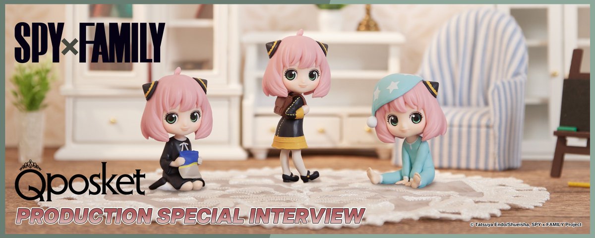 With glossy eyes & charming cheeks, comes Q posket Petit Anya series!🥜✨ But what exactly goes into making a Q posket figure? Check out this insightful interview about the development of Q posket Petit Anya! ow.ly/Gfi350RlrCN #SpyxFamily #Banpresto