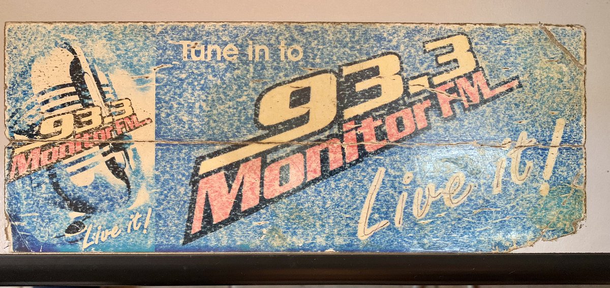 TBT::Before @933kfm was born, we used to rock the airwaves as 93.3 Monitor FM. This particular branding reminds of the generation of @jamesonen and that Mitsubishi RVR give away at Centenary Park. @AggieKonde was our Marketing Manager. I think it’s in 2004? The sticker lives on…