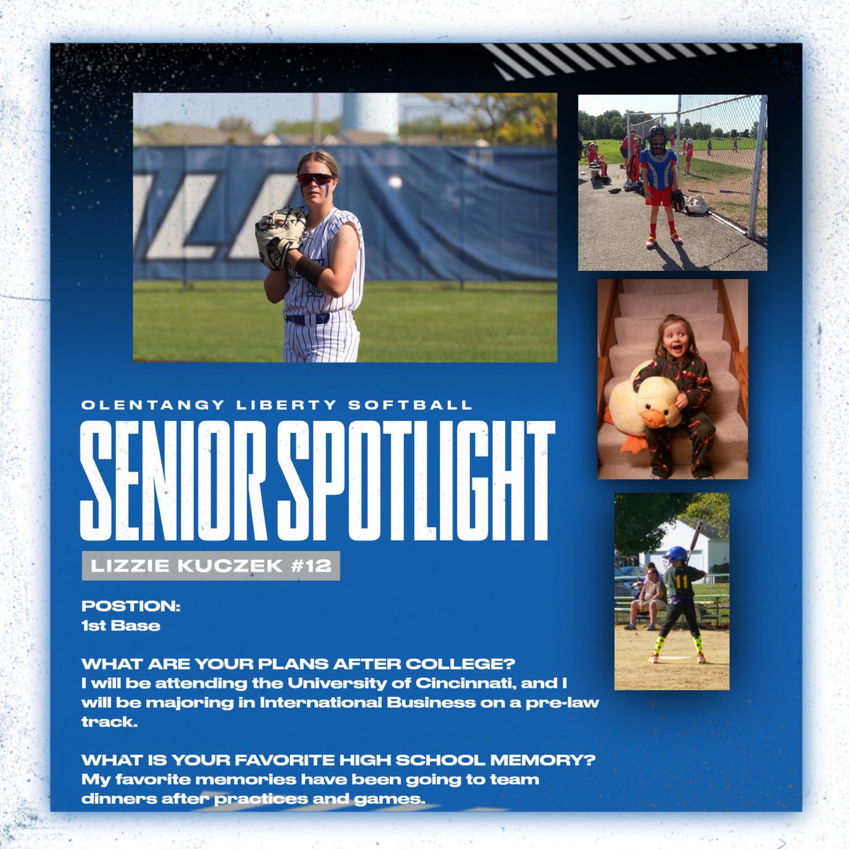 OLHSsoftball's tweet photo. Today’s senior spotlight is Lizzie Kuczek.  Lizzie will be attending Cincinnati University in the fall! https://t.co/RCuCZDINy9